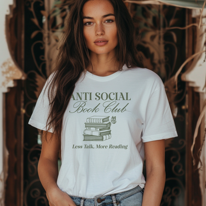 Antisocial Book Club  T-Shirt - Perfect for Book Lovers