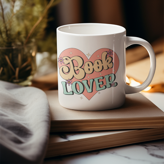 "Book Lover" Ceramic Mug 11 oz - Perfect for Cozy Reading Moments