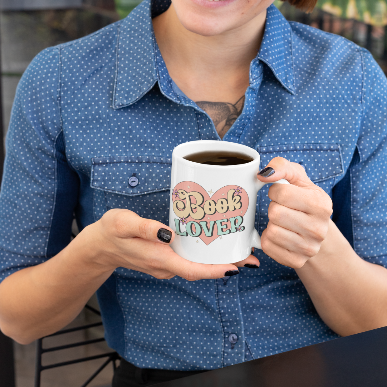 "Book Lover" Ceramic Mug 11 oz - Perfect for Cozy Reading Moments