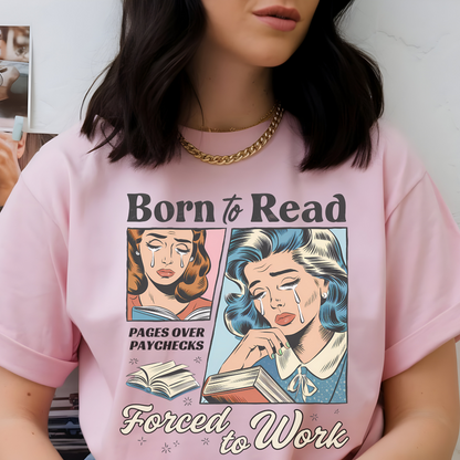 Born To Read Bookish Shirt, Funny Reader Book Addict Tee, Spicy Books Sweater, Smut Shirt, Aesthetic Womens Tshirt