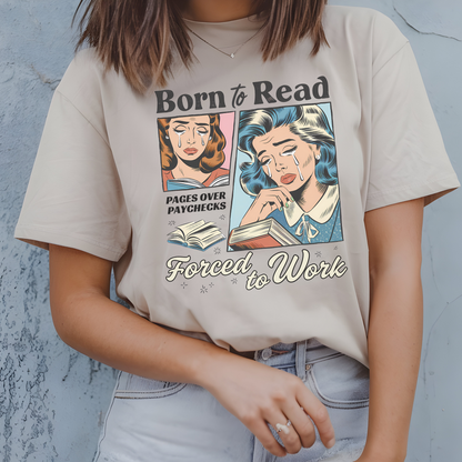 Born To Read Bookish Shirt, Funny Reader Book Addict Tee, Spicy Books Sweater, Smut Shirt, Aesthetic Womens Tshirt