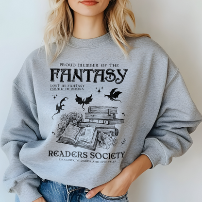 Fantasy Reader Club Sweatshirt - Book Club Shirt, Gift for Reader