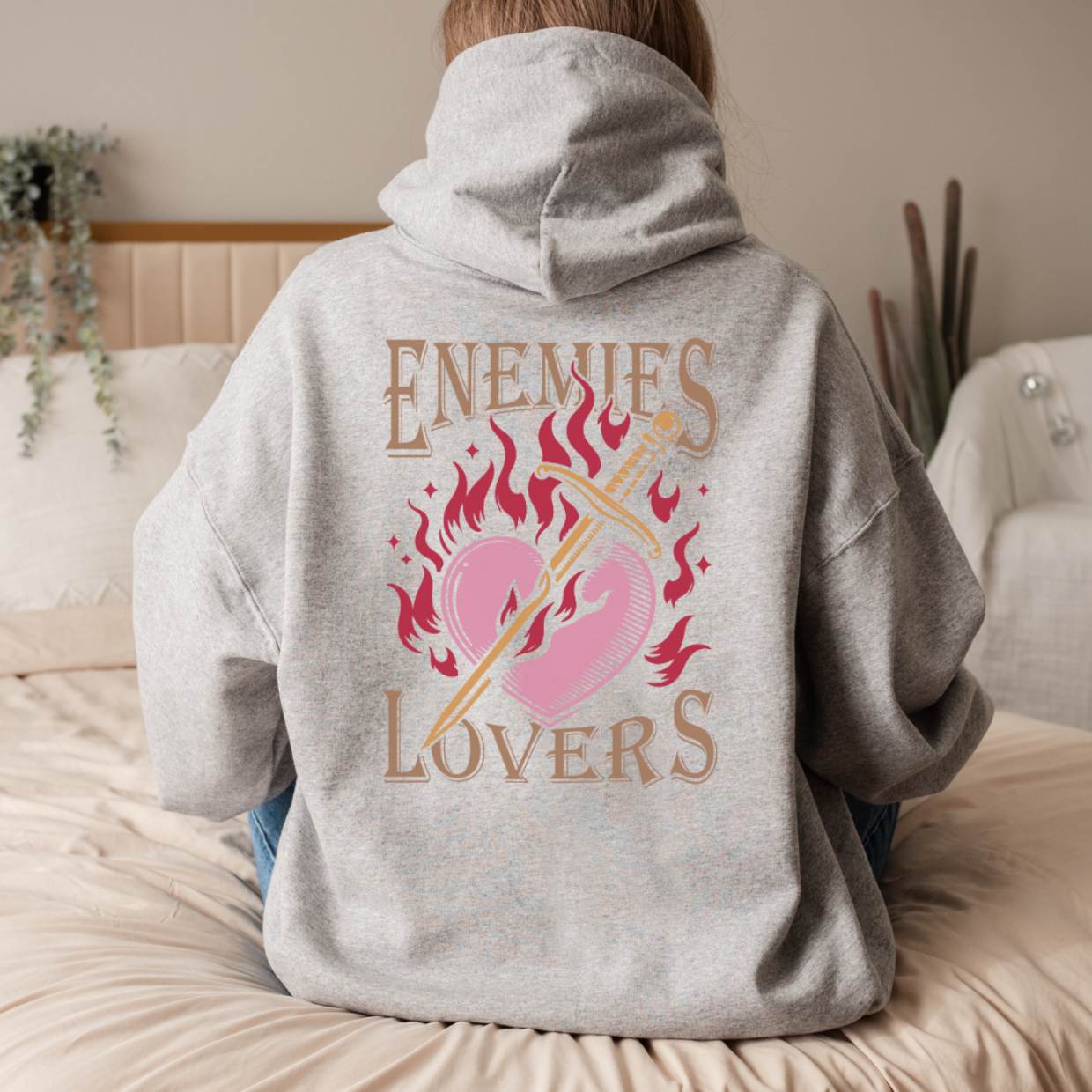 Enemies to Lovers Graphic Hoodie - Unisex,  Books Lover Gift