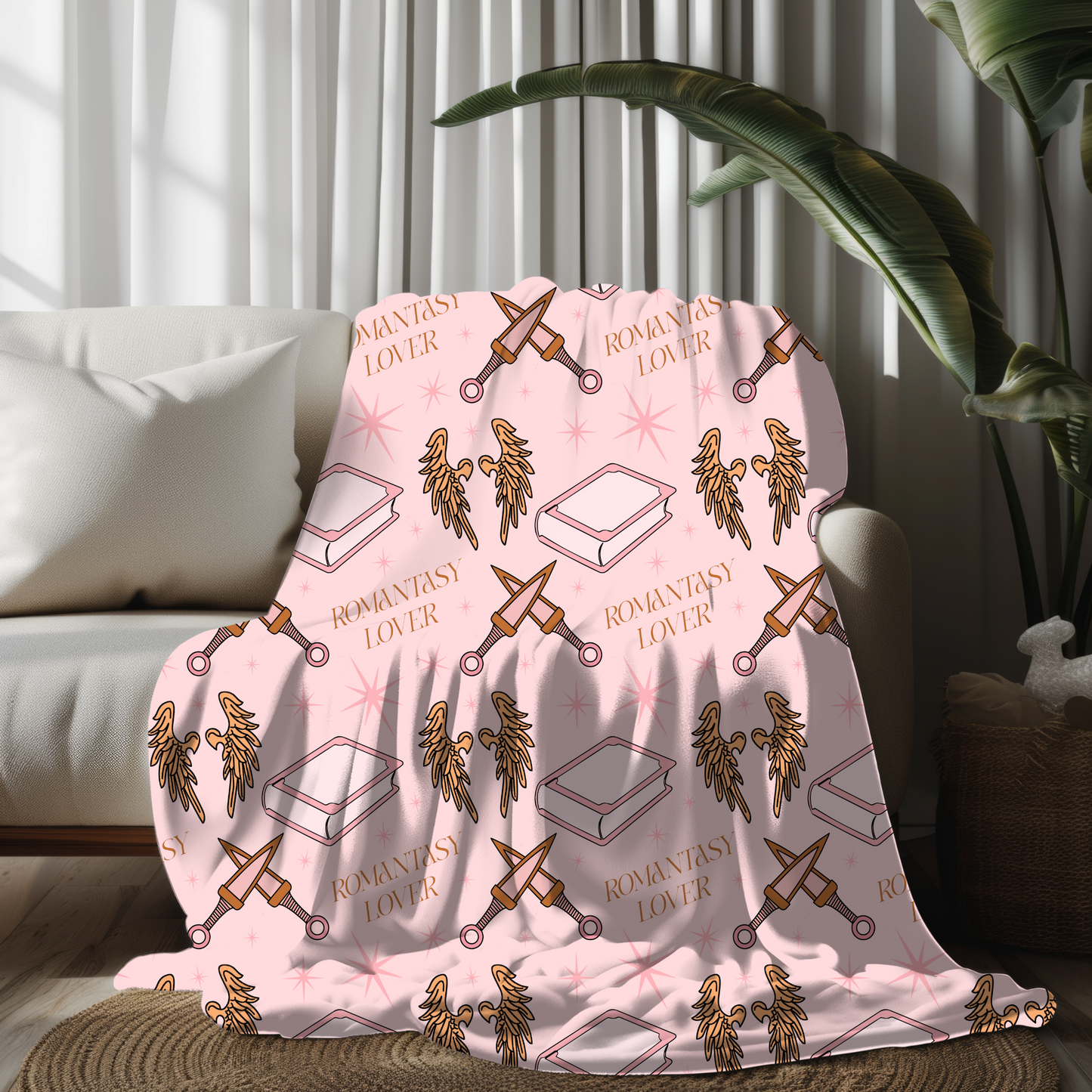 Romantasy Lover Velveteen Plush Blanket - Perfect for Book Lovers