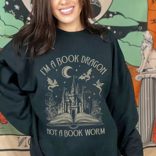 I Am a Book Dragon  Sweatshirt -  Book lover gift