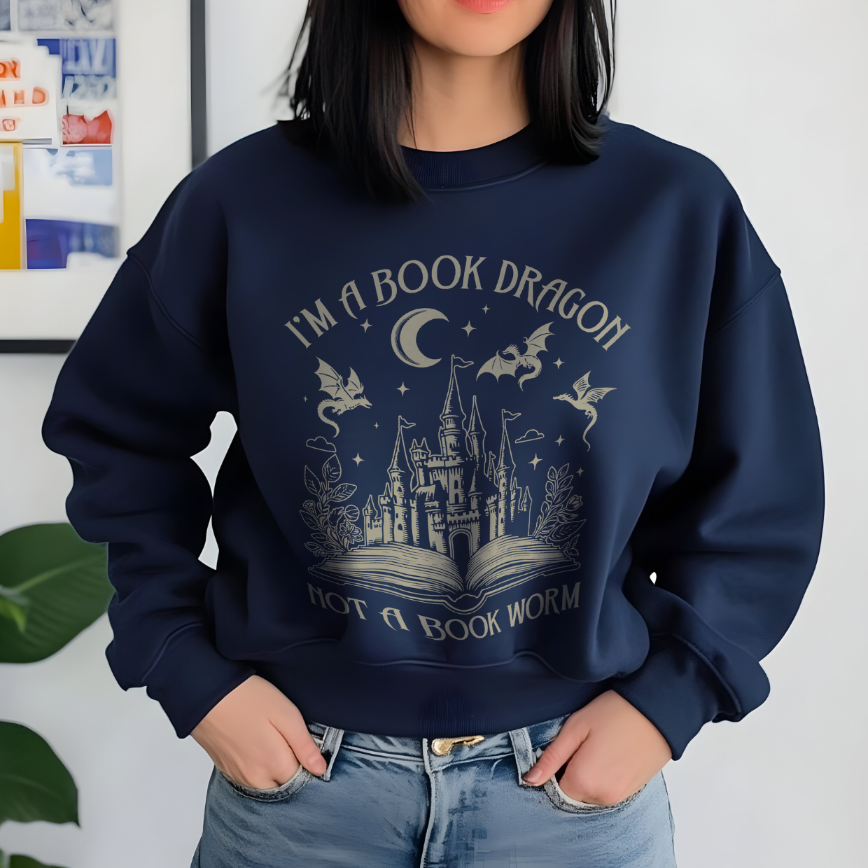 I Am a Book Dragon  Sweatshirt -  Book lover gift