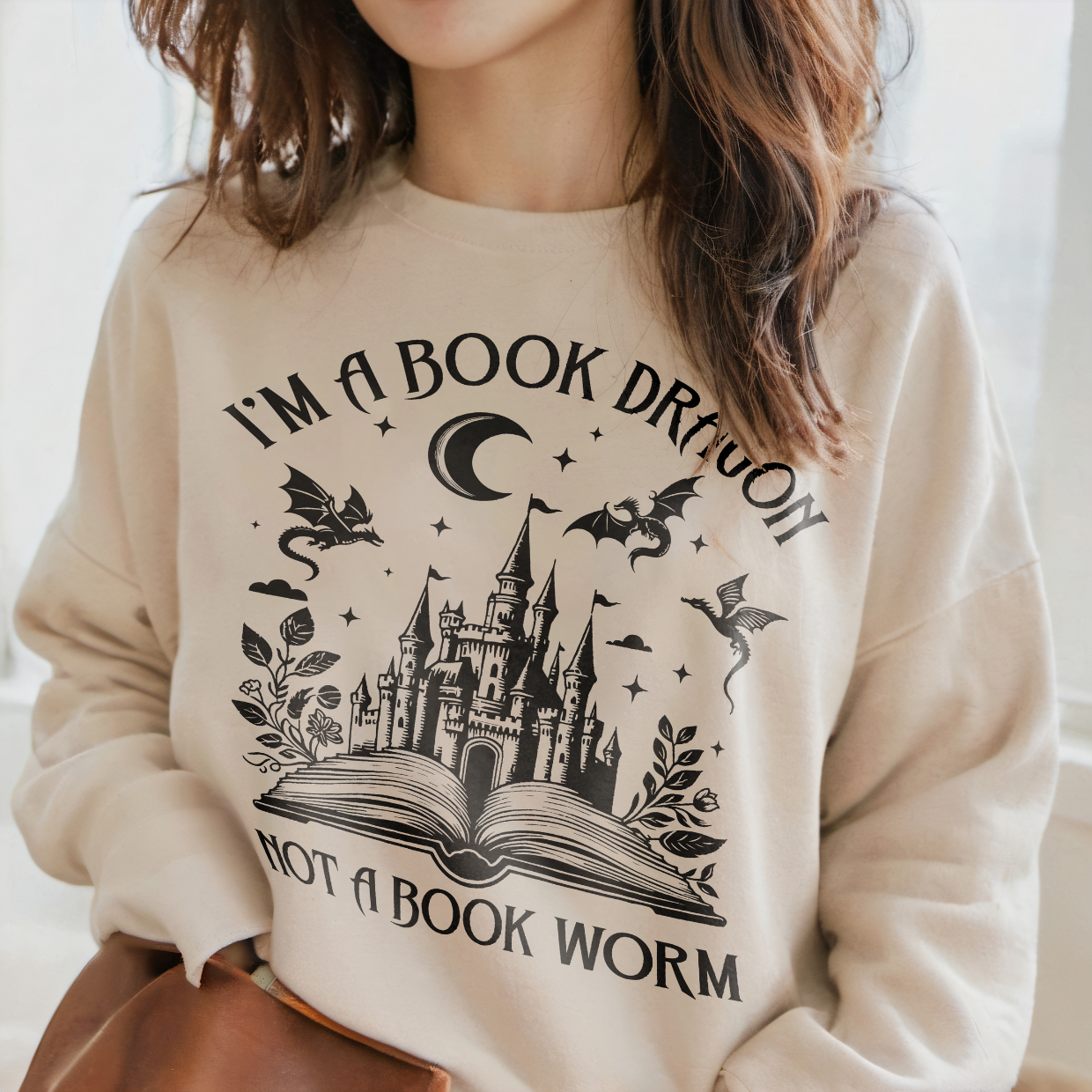 I Am a Book Dragon  Sweatshirt -  Book lover gift