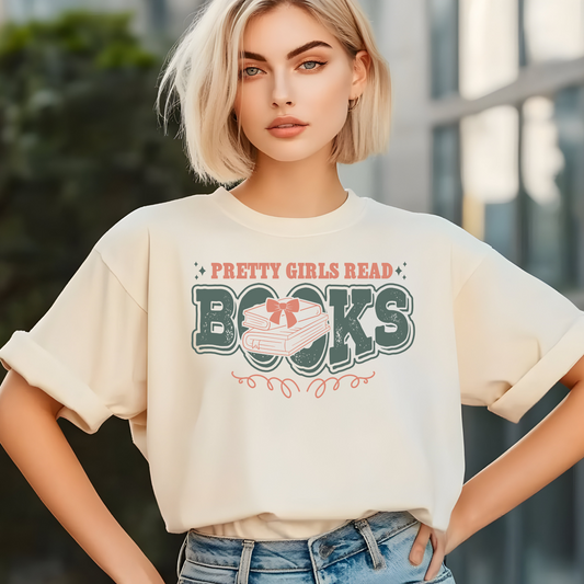 Pretty Girls Read Books T-Shirt - Perfect for Book Lovers