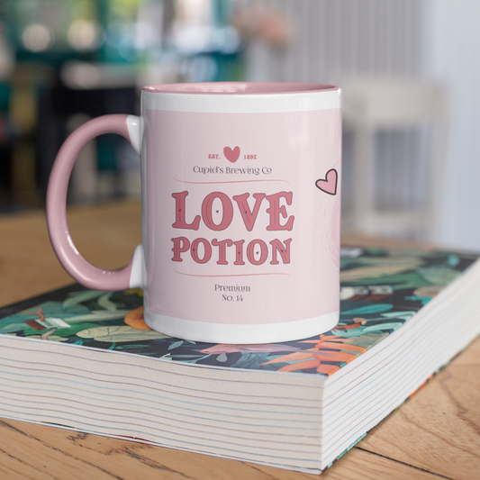 Love Potion Accent Coffee Mug - Perfect for Valentine’s Day & Romantic Gifts